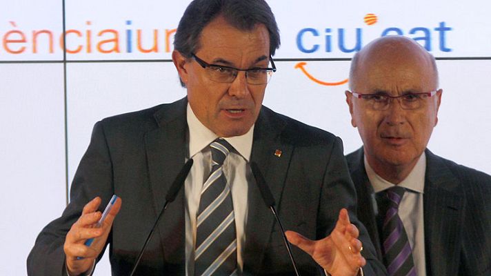 Telediario 1 - Mas advierte de que no renunciará a la consulta pero que necesita apoyo para gobernar "día a día"