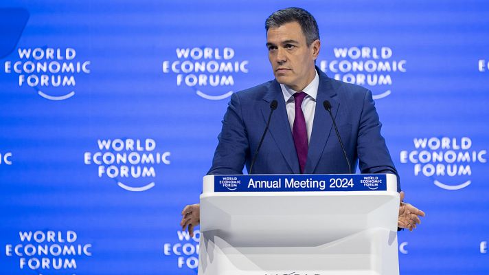 Telediario 2 - Sánchez pide a las empresas en Davos implicación con sus políticas sociales