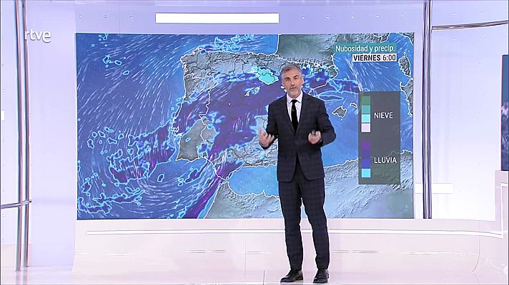 El tiempo - Cielos nubosos o cubiertos y con precipitaciones en el norte de Galicia, área Cantábrica