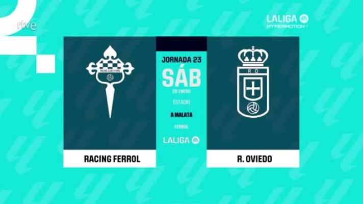 Resúmenes de LaLiga - Racing Ferrol - Oviedo: resumen del partido de la 23ª jornada