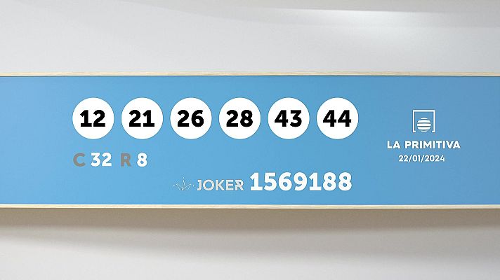 SELAE - Sorteo de la Lotería Primitiva y Joker del 22/01/2024
