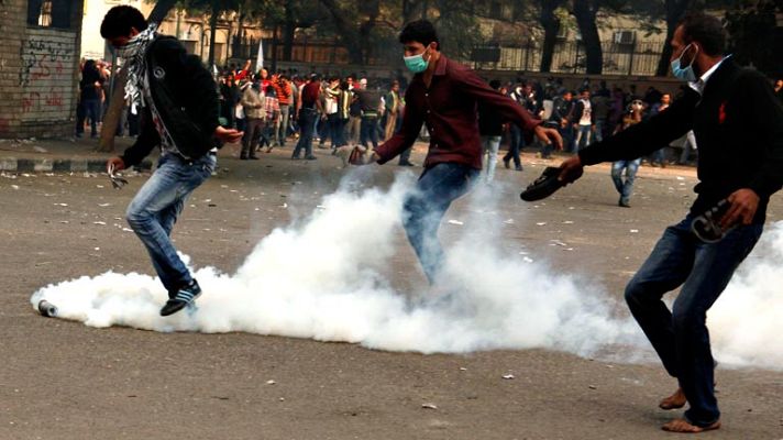 Telediario 1 - Protestas Egipto