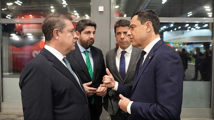 Telediario 1 - Castilla-La Mancha, Murcia, la Comunidad Valenciana y Andalucía se unen para reclamar al Gobierno 3.277 millones