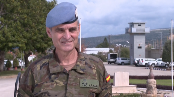  - El general Aroldo Lázaro Sáenz, Jefe de la Misión y de la Fuerza de Naciones Unidas en el Líbano (FINUL),