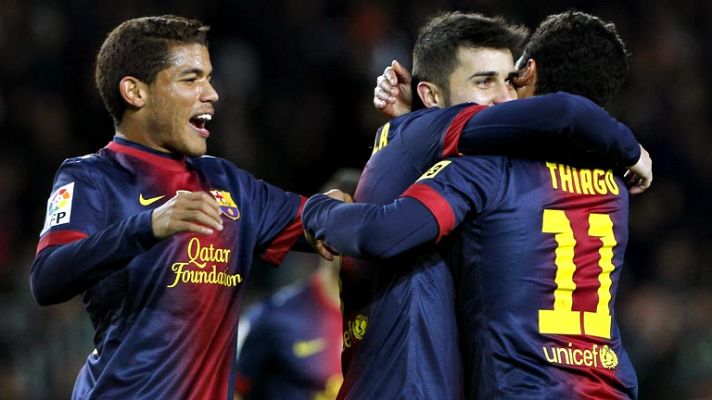 Telediario 1 - El Barça gana con el mejor Villa