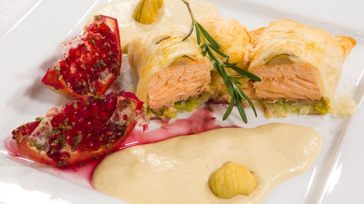 RTVE Cocina - Salmón hojaldrado con setas