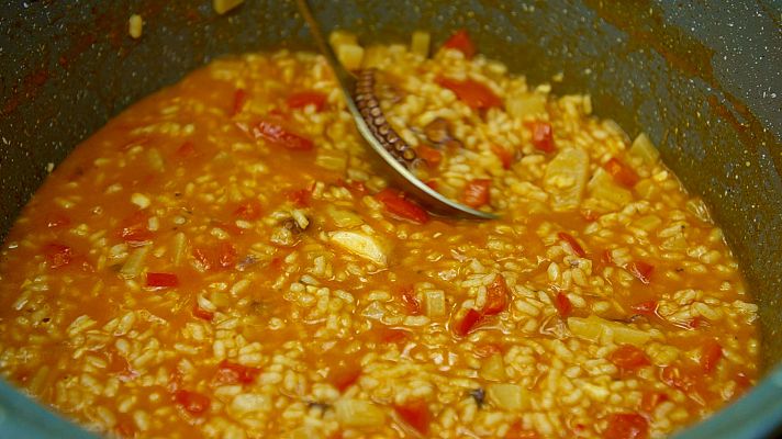 El señor de los bosques - Receta de arroz caldoso con pulpo de Aizpea Oihaneder