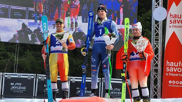 Telediario 2 - Ander Mintegui logra una plata histórica en el mundial junior de ski alpino