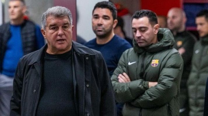 Telediario 1 - Laporta: "Si el entrenador del Barça no fuese Xavi, ya lo habría destituído"