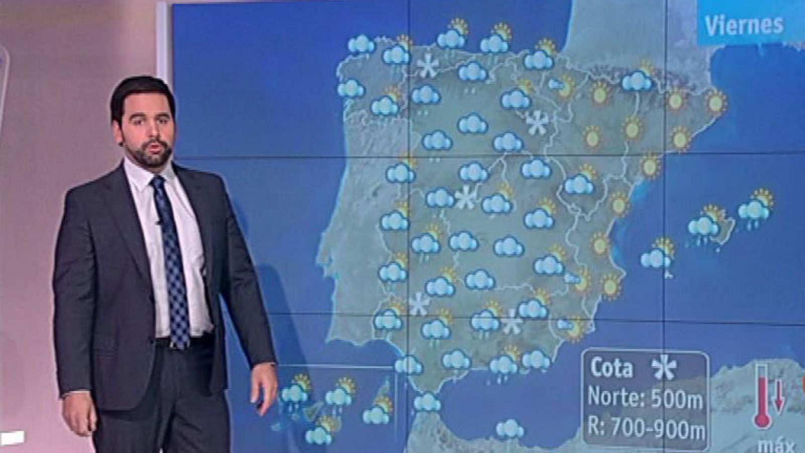 Bajada de temperaturas mínimas, lluvia y nieve durante todo el fin de semana