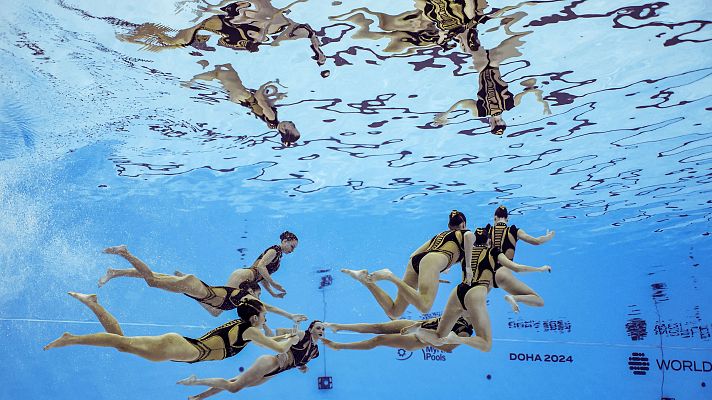 Natación - España acaba quinta en la rutina mixta de acrobacia de natación artística