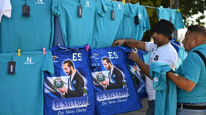 Telediario Fin de Semana - Bukele espera arrasar en las urnas avalado por su éxito en la guerra contra las pandillas