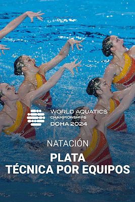 Natación - Ejercicio del equipo español de natación artística en la final técnica del Mundial de Doha