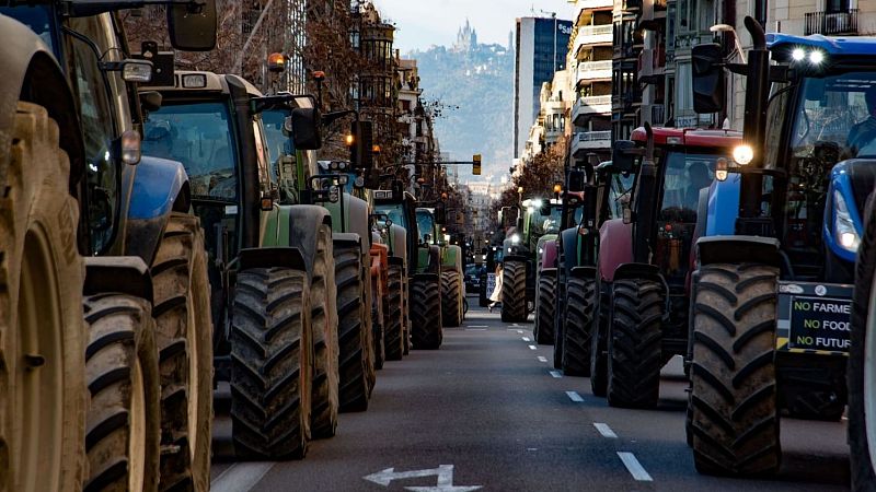 Las marchas agrarias llegan a las calles de Barcelona | Ver