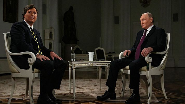 Telediario 1 - La entrevista de Tucker Carlson a Vladímir Putin: un encuentro relajado sin preguntas incómodas