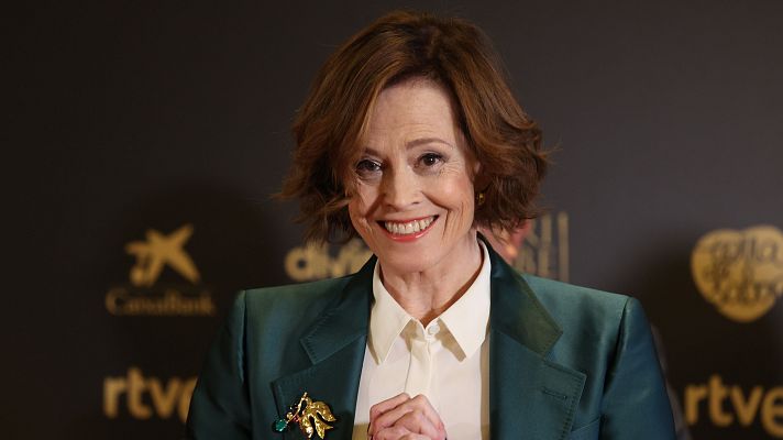 Telediario 2 - La actriz Sigourney Weaver recoge el Goya Internacional por su carrera cinematográfica