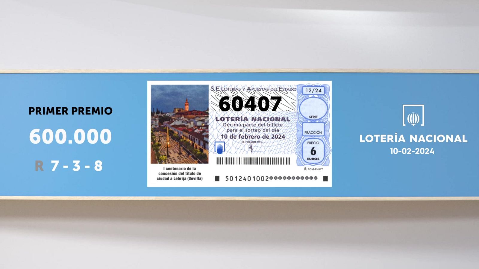 Sorteo de la Lotería Nacional del 10/02/2024 - Ver ahora