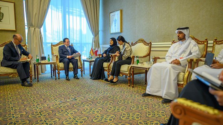 Telediario 2 - El ministro de exterior español realiza una gira diplomática exprés por Oriente Próximo