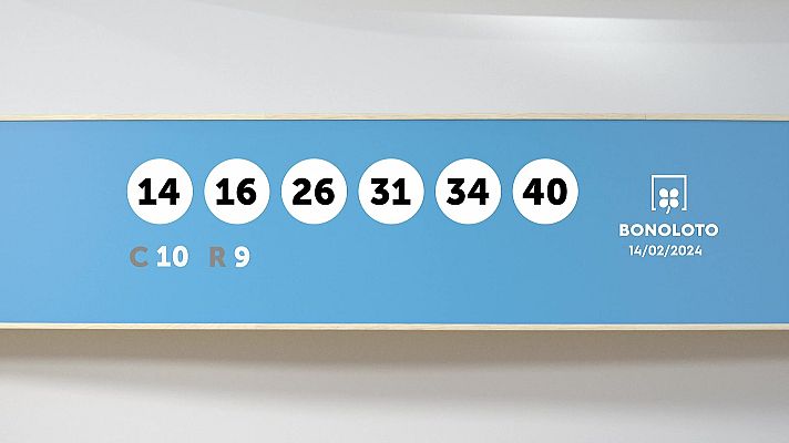 SELAE - Sorteo de la Lotería Bonoloto del 14/02/2024