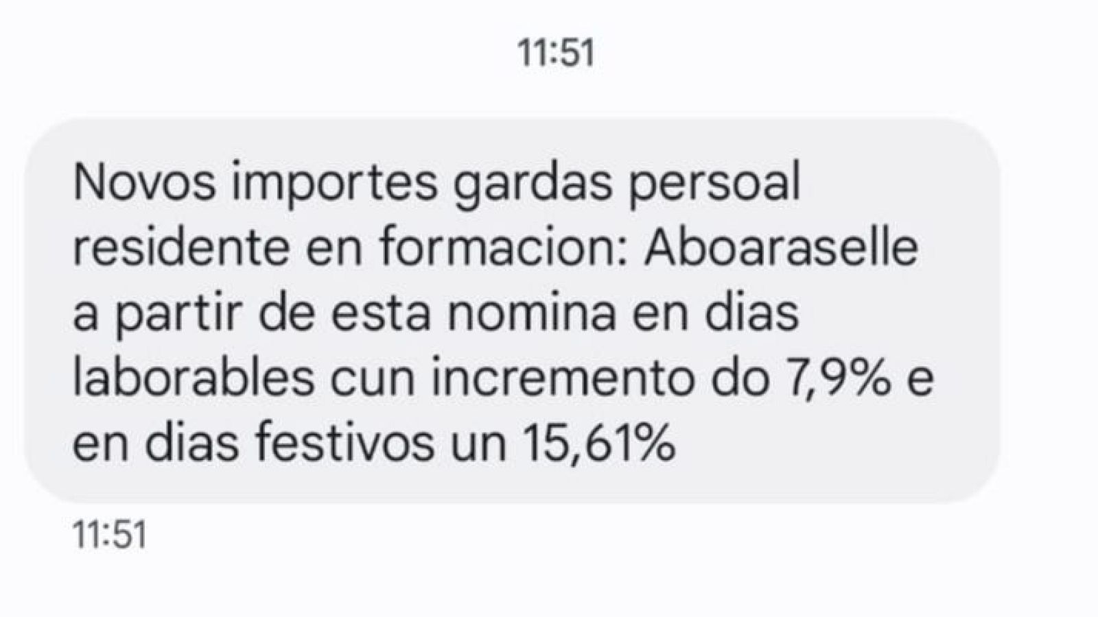 El Servicio de Salud Gallego informa por SMS a sus trabajadores de una subida salarial a dos días de las elecciones del 18F | Ver