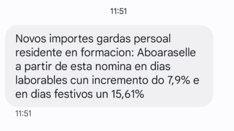El Servicio de Salud Gallego informa por SMS a sus trabajadores de una subida salarial a dos das de las elecciones del 18F | Ver