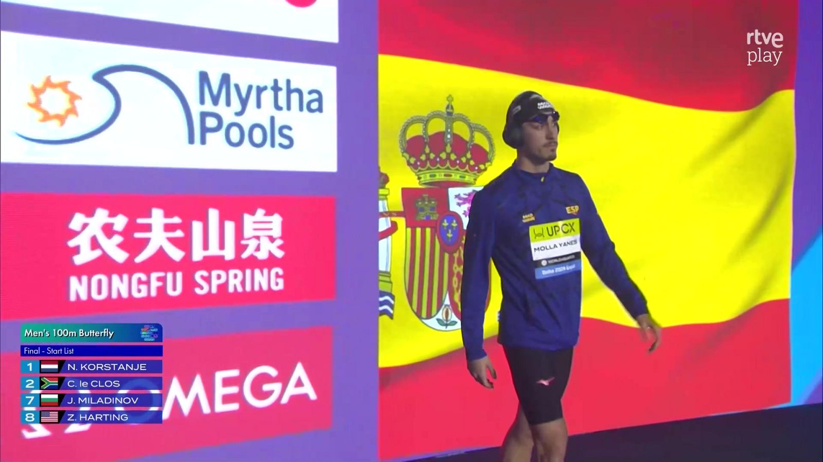 Mario Mollá séptimo final 100 metros mariposa mundial natación Doha - Natación | Ver