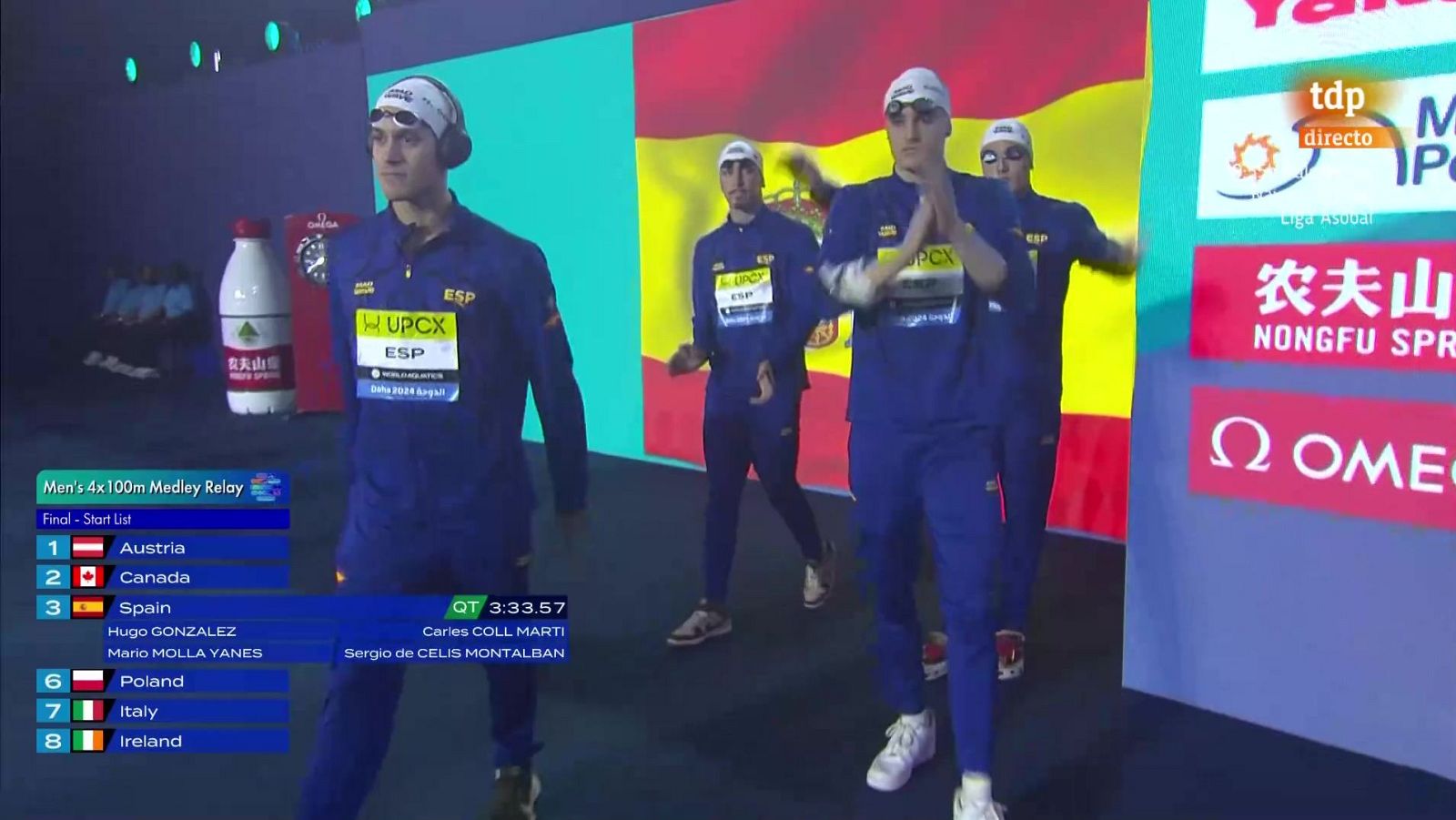 España sexta final 4x100 estilos mundial natación Doha - Natación | Ver