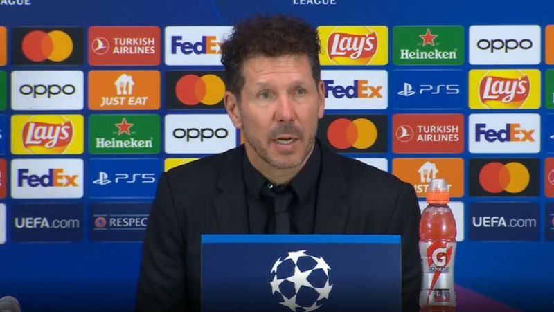 Simeone: "Competimos bien. Esperemos dar un poco más en el partido de vuelta"