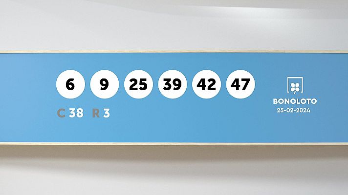 SELAE - Sorteo de la Lotería Bonoloto del 25/02/2024
