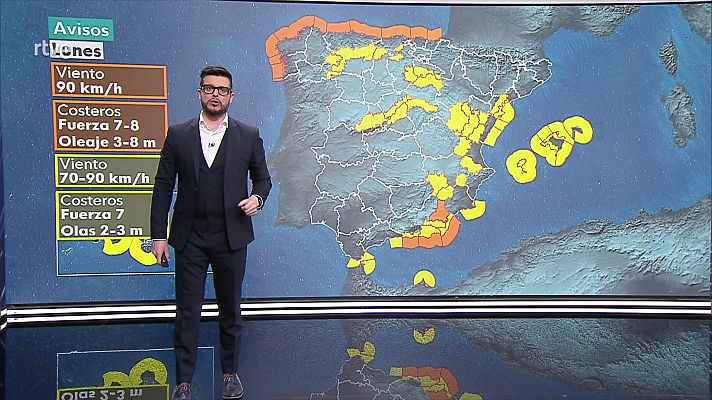 El tiempo - Precipitaciones localmente fuertes o persistentes en Galicia, noroeste de Castilla y León y Pirineo occidental