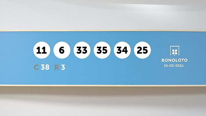 SELAE - Sorteo de la Lotería Bonoloto del 26/02/2024