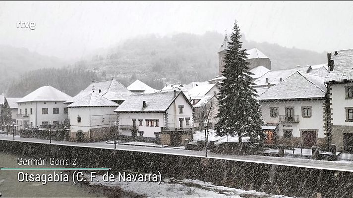 El tiempo - Precipitaciones localmente fuertes o persistentes en el Cantábrico, alto Ebro, Pirineos e Ibérica norte. Cota de nieve entre 500/1200 m en la Península