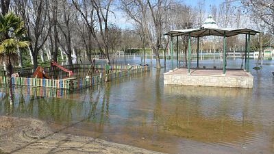 La crecida del Ebro reduce su caudal y pasa a ordinaria