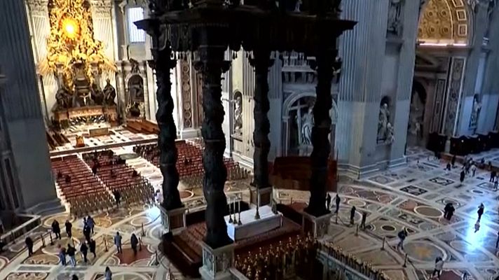 Telediario 1 - El Vaticano restaura el baldaquino de Bernini por el Jubileo de 2025