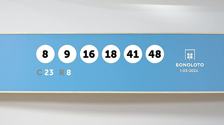SELAE - Sorteo de la Lotería Bonoloto del 01/03/2024