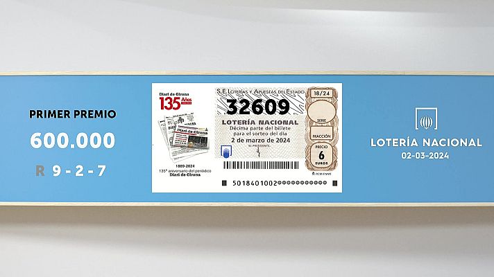 SELAE - Sorteo de la Lotería Nacional del 02/03/2024