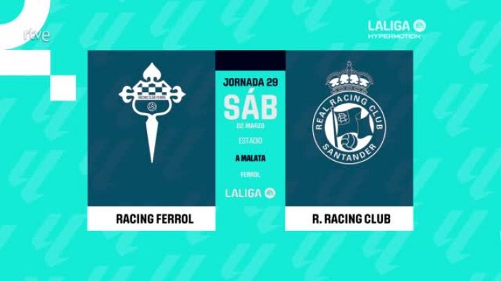 Resúmenes de LaLiga - Racing de Ferrol - Racing de Santander: resumen del partido de la 29ª jornada de Liga | Segunda