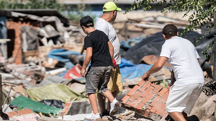 Telediario 1 - El Gobierno, la Comunidad de Madrid y los ayuntamientos alcanzan un acuerdo para los realojos de la Cañada Real