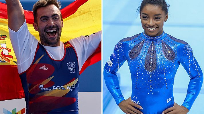 Telediario 2 - Rodrigo Conde se mira en el espejo de Simone Biles