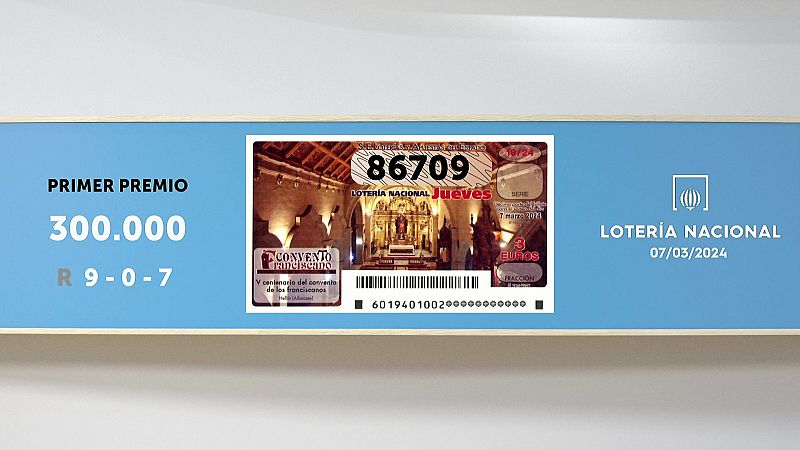 Sorteo de la Lotería Nacional del 07/03/2024 - Ver ahora