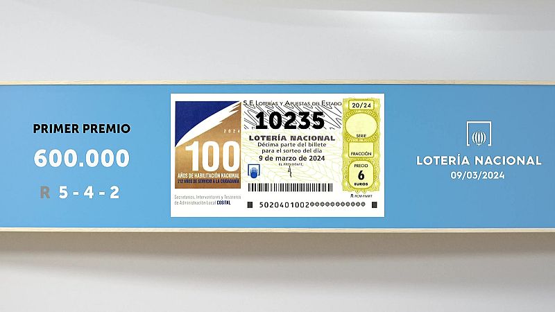Sorteo de la Lotería Nacional del 09/03/2024 - Ver ahora