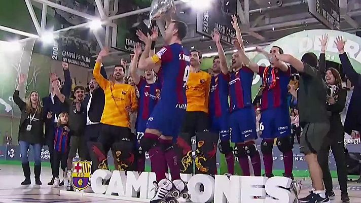 Hockey sobre patines - El Barça arrolla al Sant Just y conquista la Copa del Rey