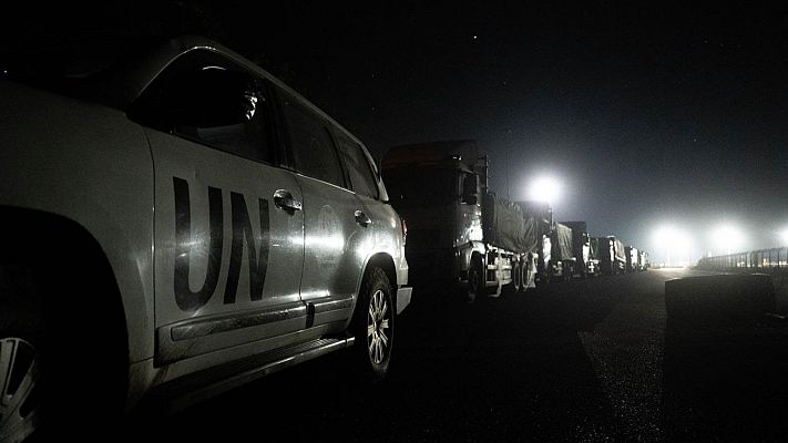 Informativo 24h - La ONU logra enviar un convoy de seis camiones con alimentos a la ciudad de Gaza