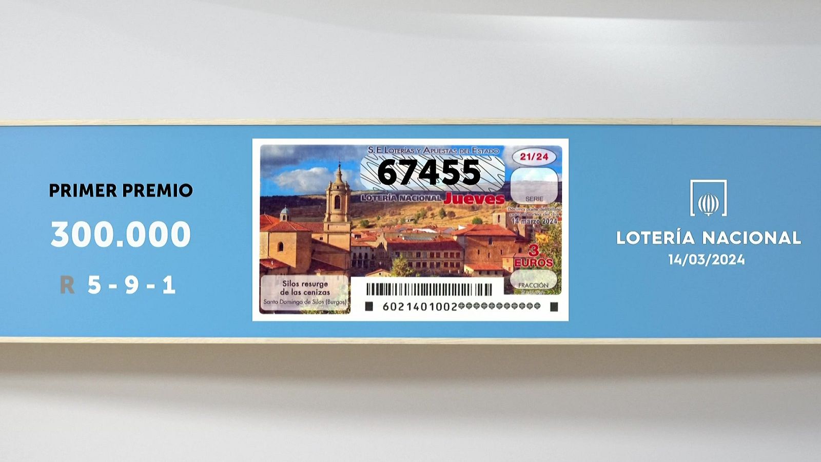 Sorteo de la Lotería Nacional del 14/03/2024 - Ver ahora