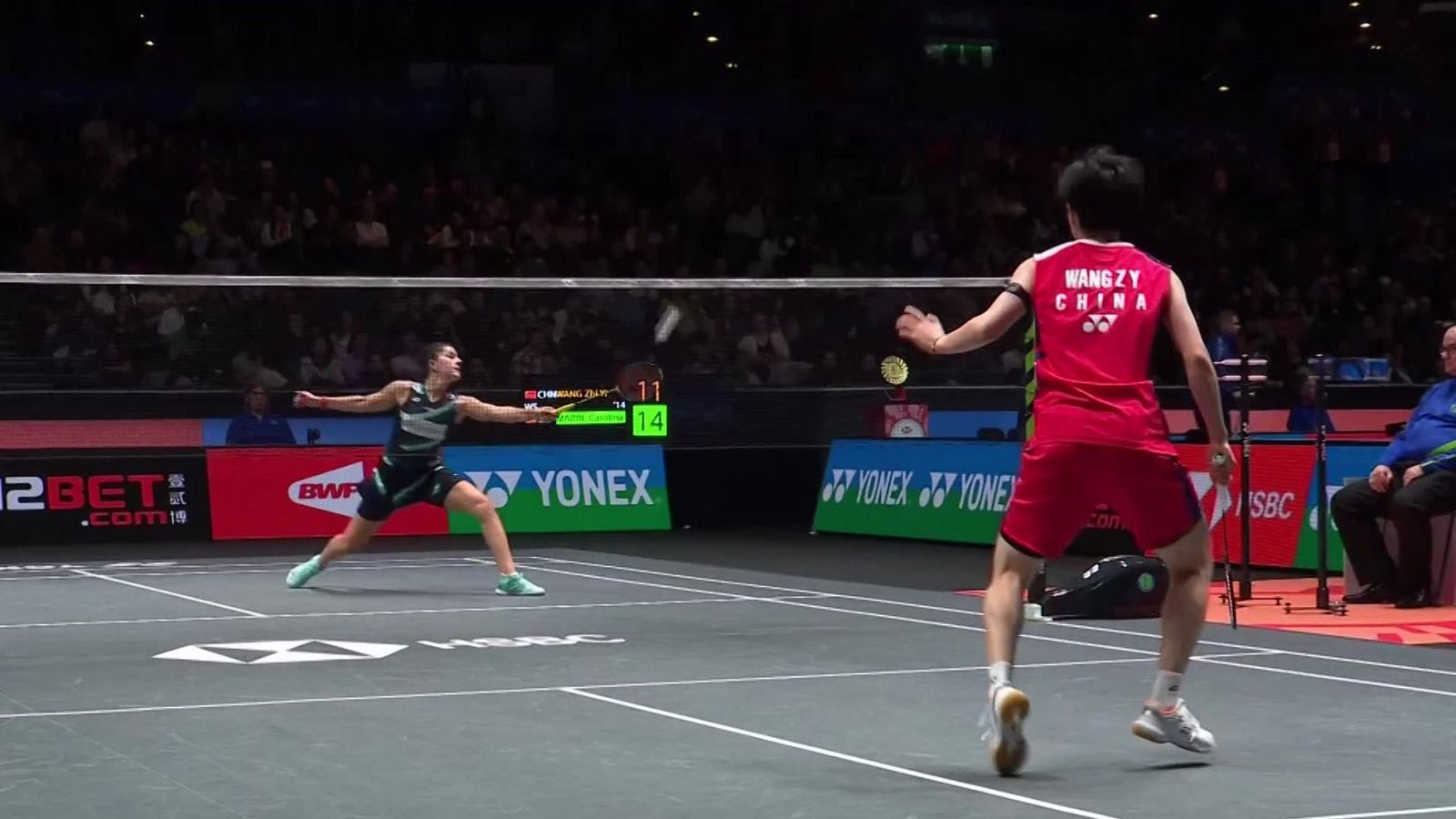 Bádminton - BWF World Tour Super 100.  All England: Yi Zhi Wang - Carolina Marin - ver ahora