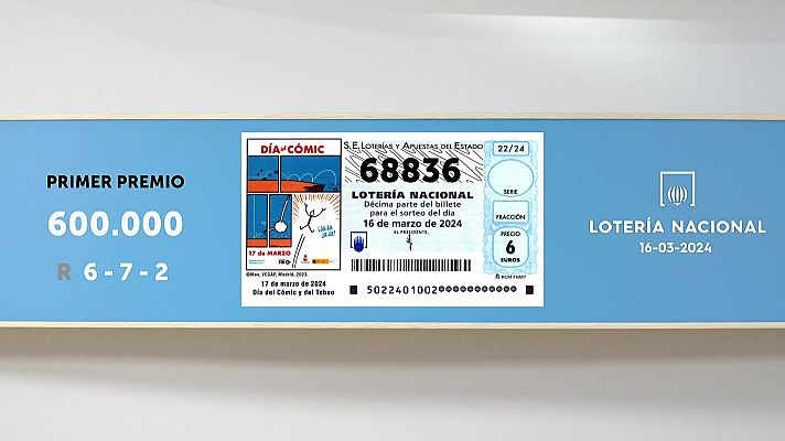 SELAE - Sorteo de la Lotería Nacional del 16/03/2024