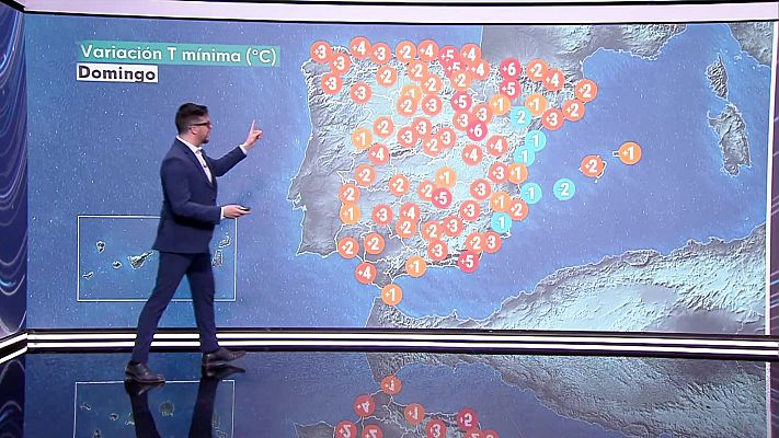 El tiempo - En la Península y Baleares, aunque predominan las altas presiones, se prevé que un frente deje cielos nubosos o cubiertos en el tercio noroeste peninsular, con precipitaciones afectando al oeste de Galicia