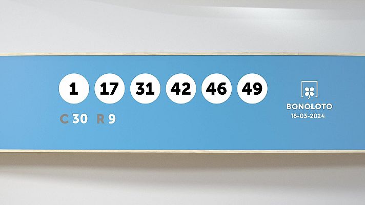 SELAE - Sorteo de la Lotería Bonoloto del 18/03/2024