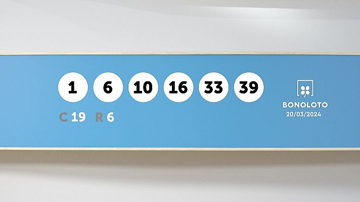 SELAE - Sorteo de la Lotería Bonoloto del 20/03/2024