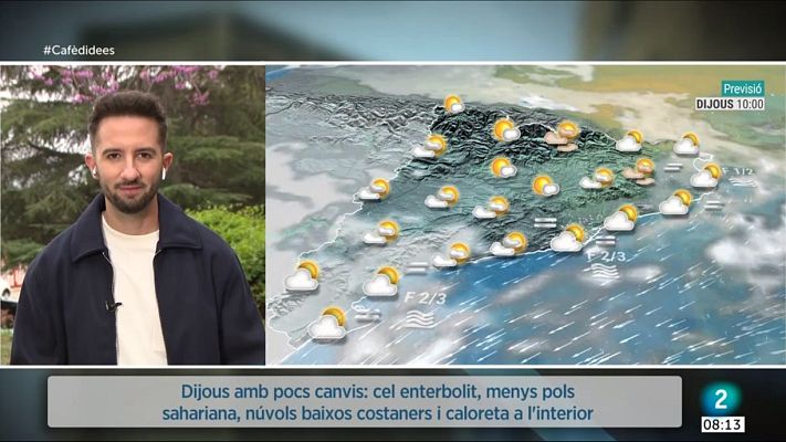 El temps - La calor a l'interior, els núvols baixos a la costa i la pols sahariana tenen data de caducitat